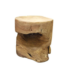 Stolik podręczny kawowy z kawałka korzenia drewno TEAK 40x40cm